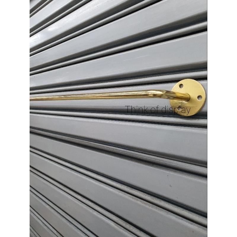 ราวแขวนผ้าติดผนังสีทอง แสตนเลสสีทองเส้นกลม ยาว 120cm. - thumbnail 4