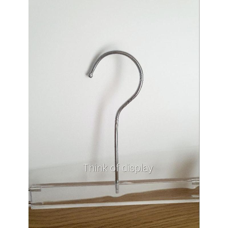 ไม้แขวนพลาสติกใส ไม้หนีบกางเกง PP04 ตะขอสีบรอนซ์ยาว มีแพ็ค 6 อัน และ 12 อัน - thumbnail 7