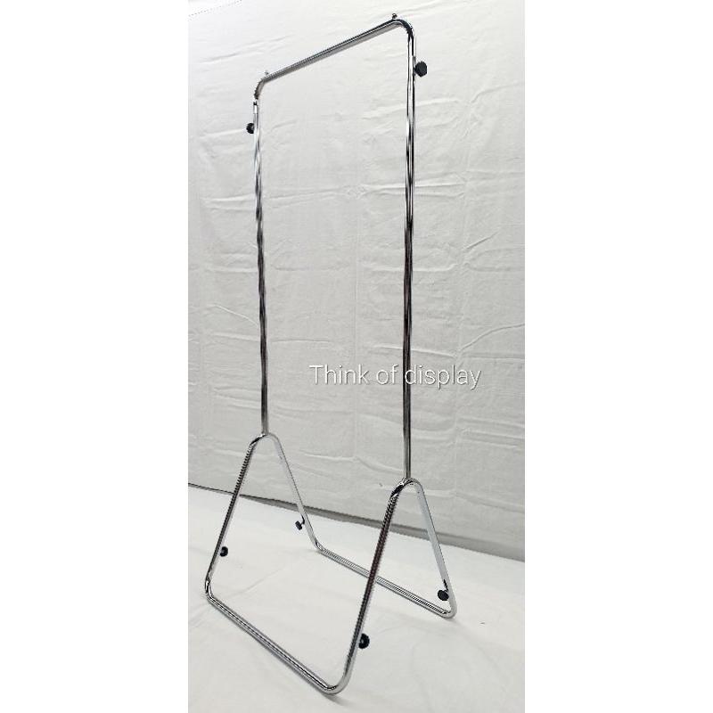 ราวโชว์เสื้อ ราวแขวนเสื้อเหล็กหนาพิเศษ สีเงิน RC 101ขนาด 60cm. - thumbnail 5