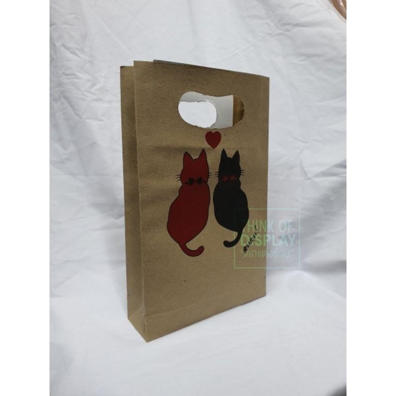 ถุงกระดาษหูเจาะ แนวย้อนยุค ราคาถูก  แพ็คละ 100 ใบ - thumbnail 5