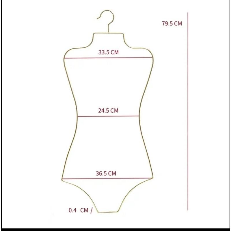 ไม้แขวนชุดว่ายน้ำ ลวดเหล็กสีทอง สีโรสโกลด์ สีเงิน แพ็คละ 1ชิ้น และแพ็คละ 5 ชิ้น - thumbnail 8