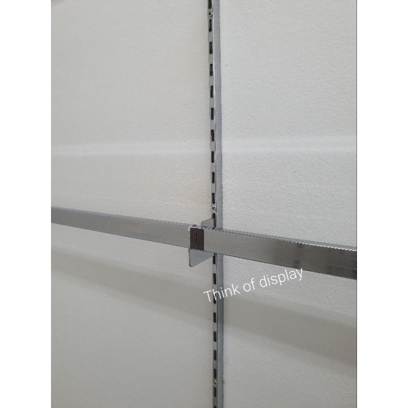 รางกระดูกงู เสารับชั้น เสากระดูกงู ยึดผนัง แป๊บเหลี่ยม แป๊บกลม เหล็กหนา มีชุดน็อตยึดให้ - thumbnail 3