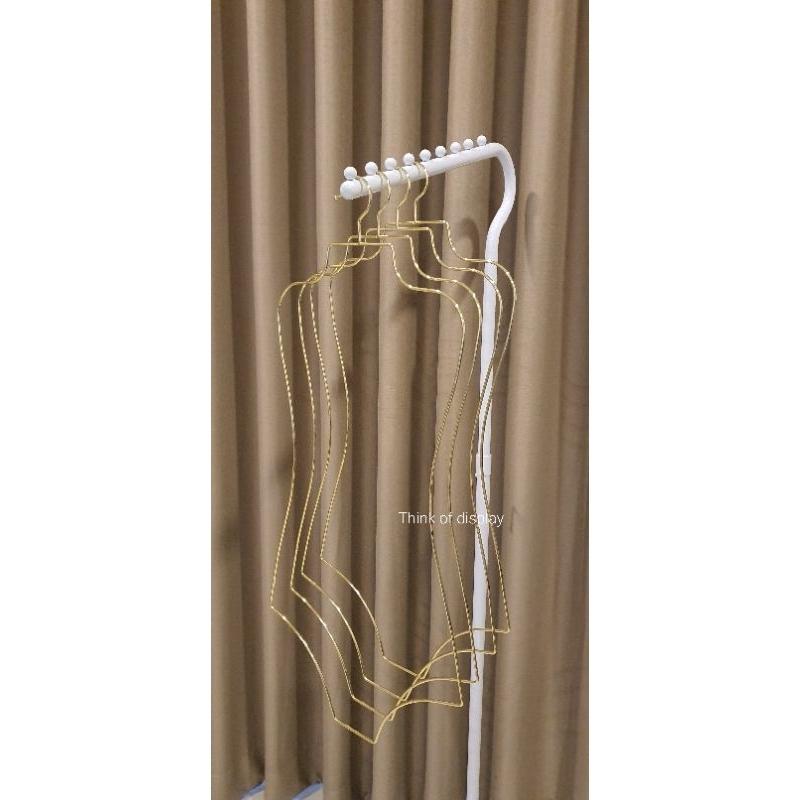 ไม้แขวนชุดว่ายน้ำ ลวดเหล็กสีทอง สีโรสโกลด์ สีเงิน แพ็คละ 1ชิ้น และแพ็คละ 5 ชิ้น - thumbnail 2