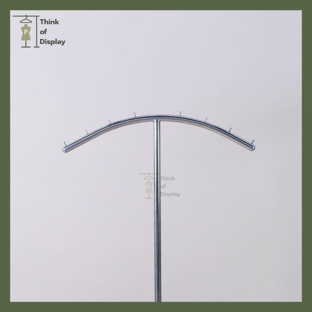 ราวสแตนเลสเสาเดี่ยว มี 4 รูปแบบ ราวสแตนเลสเงินเงา - thumbnail 5