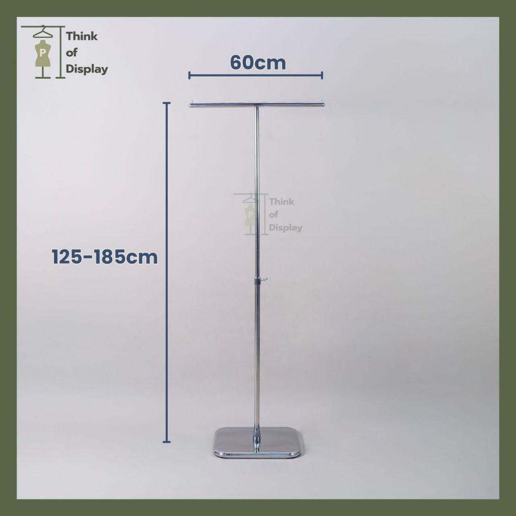 ราวสแตนเลสเสาเดี่ยว มี 4 รูปแบบ ราวสแตนเลสเงินเงา - thumbnail 8