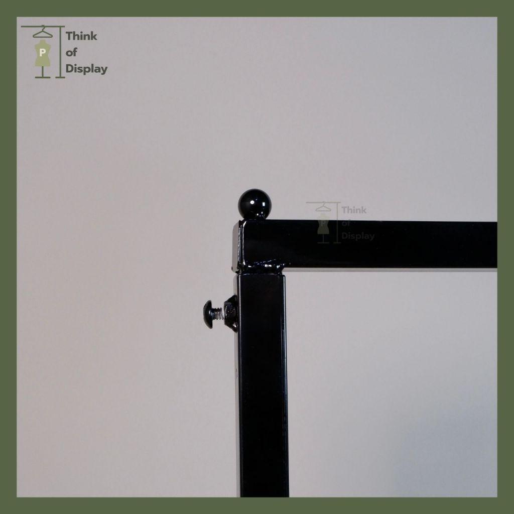 ราววินเทจ ราวเหล็กแขวนผ้า 👚👖ราวเดี่ยวขั้นบันได ยาว 1.2 เมตร สีขาว/สีดำ แพ็ค 1 ชุด - thumbnail 5