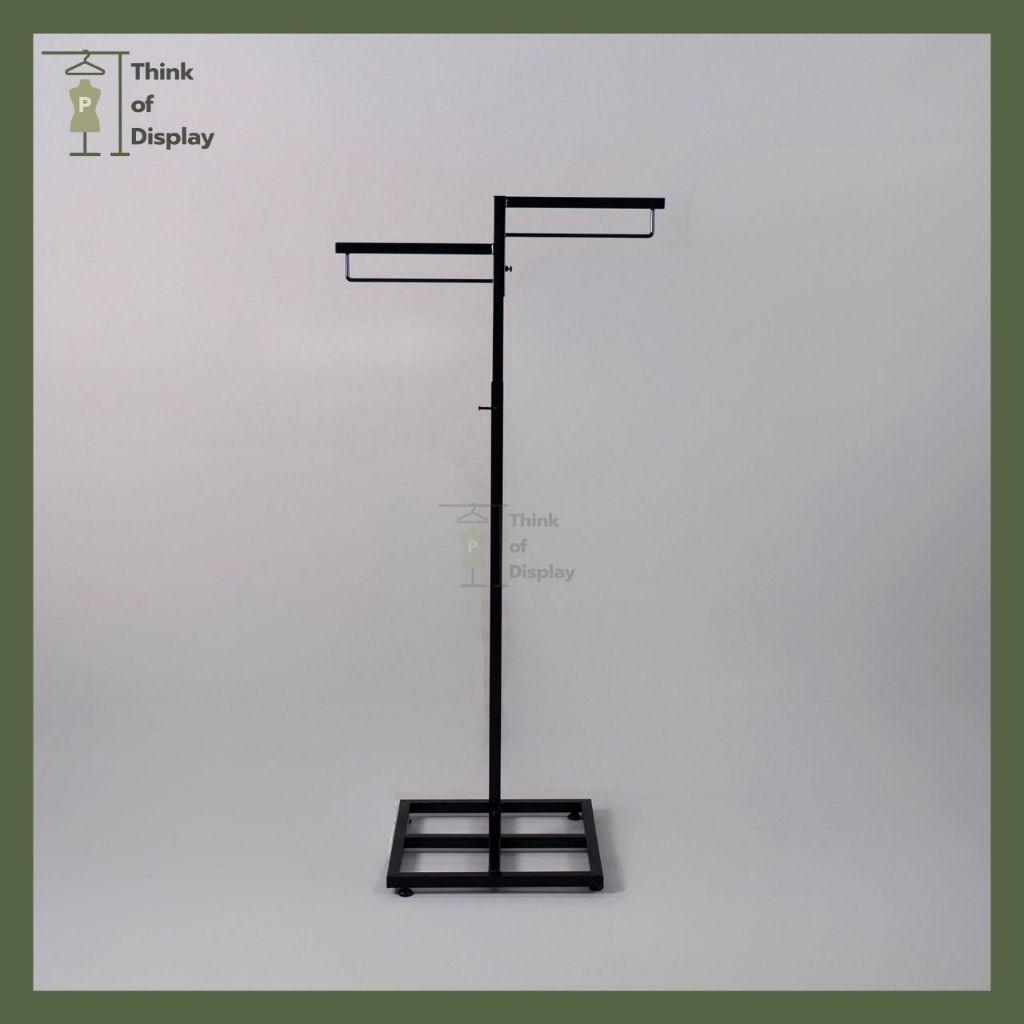 ราวแขวนเสื้อผ้า ราววินเทจ ราว2แขนลวดล่าง สีขาว/สีดำ - thumbnail 6