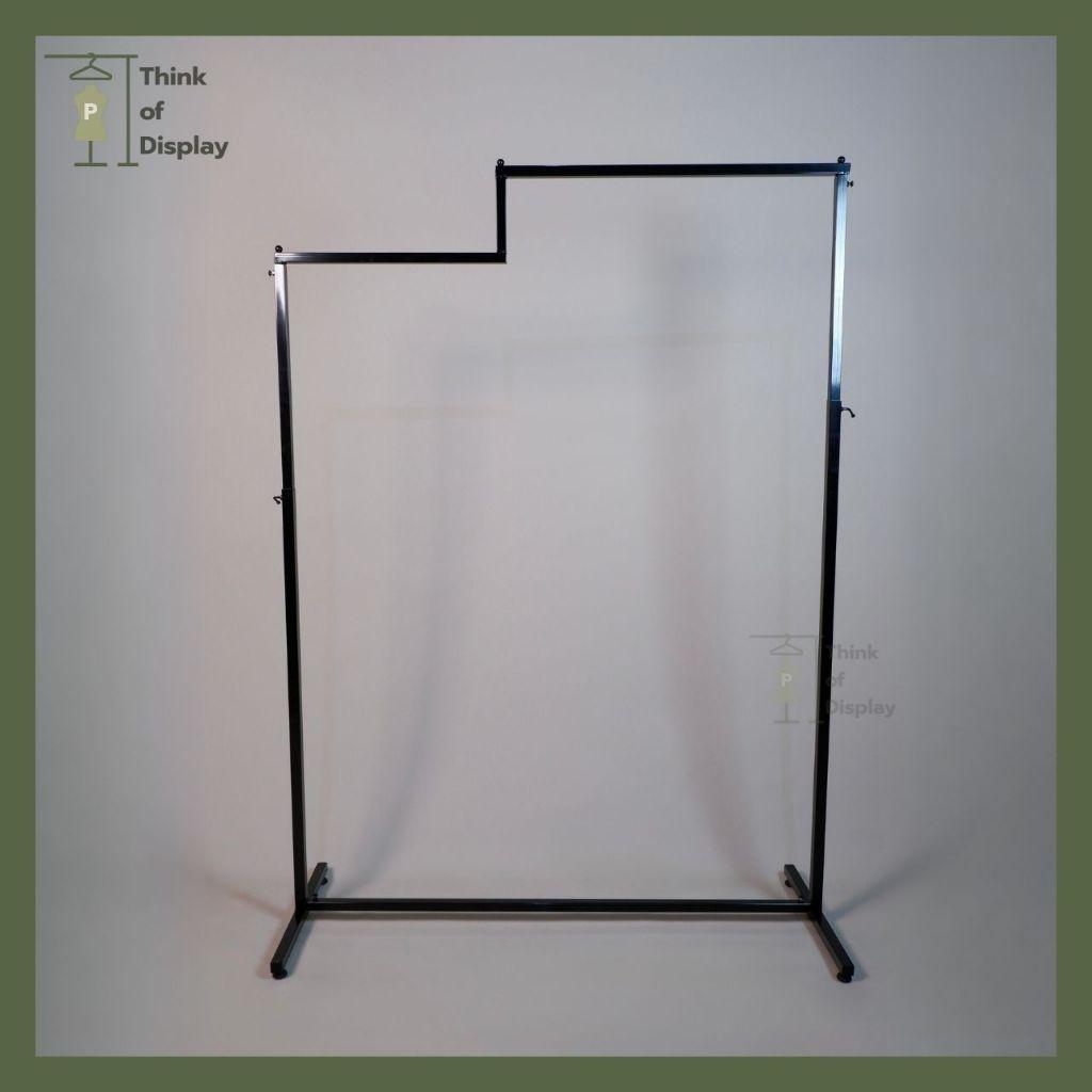 ราววินเทจ ราวเหล็กแขวนผ้า 👚👖ราวเดี่ยวขั้นบันได ยาว 1.2 เมตร สีขาว/สีดำ แพ็ค 1 ชุด - thumbnail 4